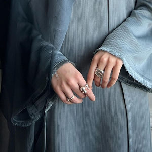 Abaya de Satén de Lujo, Sin Pliegues, No Requiere Planchado, Alta Calidad, Vestido Musulmán Personalizado para Mujer, Dubai 2024, Ropa Islámica para Eid, Kimono Abierto Modesto - Product Image 6