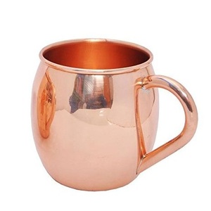 Collection de mugs Moscow Mule en cuivre martelé rustique, style antique, pour restaurants et bars - Product Image 3
