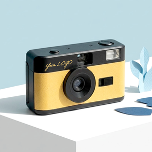 Cámara de Fotos de 35 mm de Marca Personalizada OEM, Enfoque Fijo, Regalo Promocional, Cuerpo de Plástico, Diseño de un Solo Uso, Color Amarillo y Negro - Product Image 1