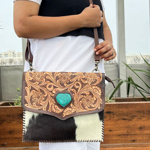 Offre Spéciale luxe dames 2025 usiné à la main en cuir de vachette enveloppe conception sac à bandoulière personnaliser sac à main de haute qualité pour les femmes - Product Image 4