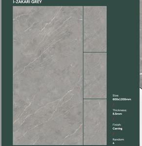 Carrelage en porcelaine texturé effet marbre de luxe 600x1200mm, grand format moderne, idéal pour salle de bain et villa - Meilleures ventes - Product Image 3