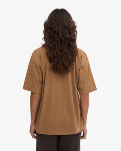 Nouveau T-shirt décontracté pour femme, coupe ajustée, col rond, uni, respirant, en polyester/coton, manches courtes, tricoté, style oversize, vente en gros - Product Image 3