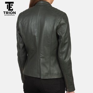 Vestes en cuir pour femmes de qualité supérieure, fabrication directe en usine, vente en gros de vêtements d'extérieur, vestes en cuir pour femmes en vente avec OEM ODM - Product Image 5