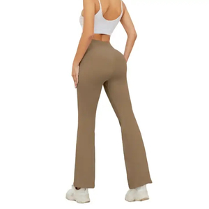 Women's Vintage High Waist <b>Elastic</b> Flared Pants 100% Cotton Canvas Waterproof Anti-Wrinkle Quick Dry Breathable Summer - Product Image 3