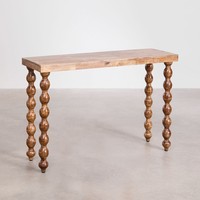 Table console en bois de manguier Vandana Flux Astra