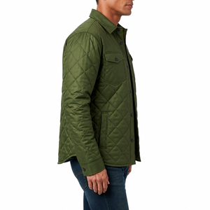Veste matelassée noire croisée pour homme, style urbain, en toile écologique imperméable et coupe-vent, idéale pour le printemps, fabrication OEM - Product Image 4
