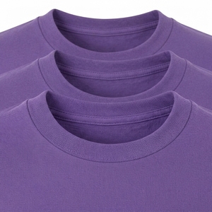 T-shirt décontracté pour homme de qualité supérieure, en coton uni, col rond, confortable, respirant, vêtements modernes pour tous les jours, coton doux pour homme - Product Image 5