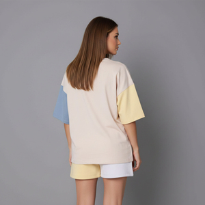 Logo Embroidered Lace <b>Short</b> <b>Set</b> Summer Casual 100% Cotton 2-Piece Sweatshirt & <b>Shorts</b> <b>Set</b> for Women with Custom Printed - Product Image 2