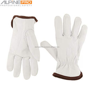 ถุงมือขับรถกันน้ำแบบเต็มนิ้วของ Alpine Industries  ป้องกันการบาด ป้องกันการลื่น  ทำจากหนังแพะลายเม็ด  บุด้วยผ้าฝ้ายเพื่อความปลอดภัย - Product Image 2