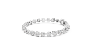 Héritage Bracelets en or 14 carats éblouissant jaune blanc argent raffiné zircon cubique diamants doré Aura Bracelets en diamant Bracelets - Product Image 6