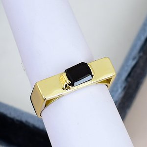 Bezel Setting Red Garnet Signet <b>Ring</b> Solid 925 Sterling Silver Ocatgon Gemstone Everyday Wear Geometric Band Unisex <b>Ring</b> - Product Image 3
