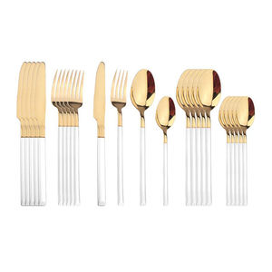 Juego de Cubiertos de Acero Inoxidable Moderno, Elegante Juego de Cubiertos con Cuchara, Tenedor y Cuchillo para Hotel y Cocina - Product Image 1