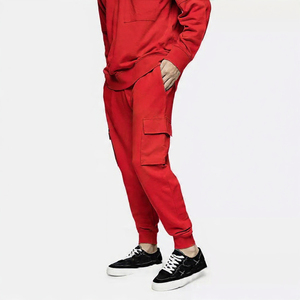 Conjunto Premium de Sudadera con Capucha y Pantalones Cargo 100% Algodón para Hombre / Sudadera Extra Grande con Bolsillo en el Pecho y Pantalones Cargo Deportivos / Logotipo Personalizado - Product Image 3