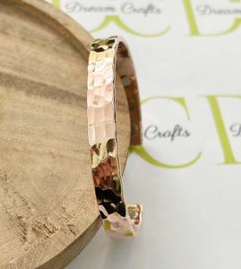 Direct Sale Unisex Hammered Copper <b>Bracelet</b> High Quality Polished Sport Handmade Unique <b>Magnetic</b> Arthritis Inlay Crafted Natural - Product Image 4