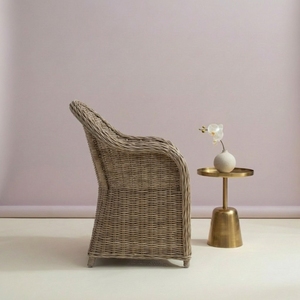 Silla de Comedor de Ratán Natural, Estilo Escandinavo Moderno, Hecha a Mano, Silla de Jardín para Exteriores, Silla de Café Bistro, Muebles Ecológicos - Product Image 2