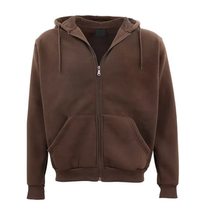 New Mens 100% Cotton <b>Zip</b> <b>up</b> Hoodies Fleece Zipper Plain <b>Jacket</b> Warm Casual Wear OEM ODM Apparel Manufacturer Hoodies - Product Image 6