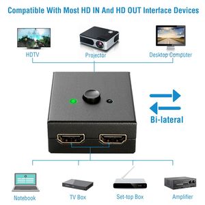 Adattatore Switch Bidirezionale HD 1x2 2x1 4K HDTV Splitter Convertitore Hub Commutatore Manuale Supporta Video 3D 1080P - Product Image 4