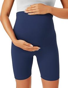 Shorts de yoga et de fitness de qualité supérieure en nylon sans couture, coupe ajustée, compressifs, extensibles, respirants, pour la maternité - Product Image 6