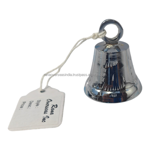 Campana Colgante Redonda de Latón Plateado de Alta Calidad para Decoración del Hogar, Diseño Moderno y Tradicional, Elegante Adorno de Pared, Regalo - Product Image 3