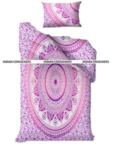 Funda de edredón de algodón étnico con mandala, fundas de almohada, tamaño individual, ropa de cama sólida de proveedores indios - Product Image 3