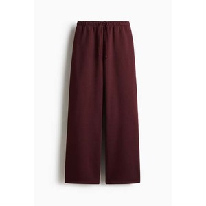 Pantalones de Felpa Anchos para Mujer, Cintura Media, Cierre con Cordón, Color Sólido, Casuales, Largos, Corte Holgado, Estilo Otoñal - Product Image 2