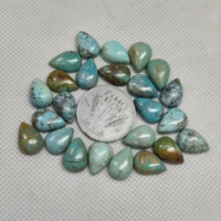 Turquesa Natural Octogonal Cabujón 10x14mm Piedra Preciosa Suelta con Base Plana para Joyería Suministro al por Mayor Brandon Jewel Infotech