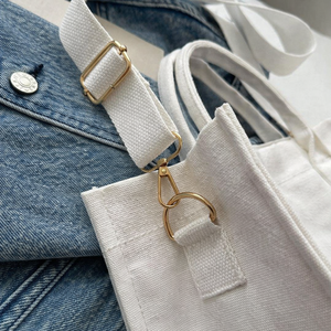 กระเป๋าโท้ทผ้าเดนิมลายเรียบพร้อมโลโก้สั่งทำพิเศษ ขนาดใหญ่พิเศษ ทนทาน ใช้ซ้ำได้ เหมาะสำหรับใส่ของช้อปปิ้ง มีหูหิ้วสะพายไหล่ - Product Image 5