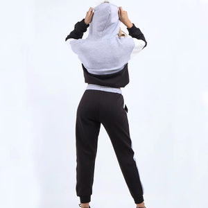 Conjunto Deportivo de Dos Piezas para Mujer, Informal, de Invierno, con Capucha, Largo, Moderno, Ecológico, Transpirable, de Algodón - Product Image 2