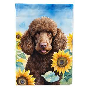 ธงพุดเดิ้ลและดอกทานตะวันหลากสีช็อคโกแลตตกแต่งสวนธงกล่องจดหมายงานศิลปะสำหรับลานและสนามหญ้าสำหรับเตียงดอกไม้ - Product Image 1