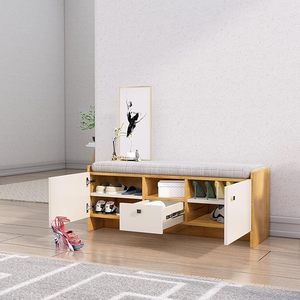 Zapatero de Madera con 2 Puertas y Cajón, Mueble Zapatero de Madera Sintética con Puerta, Resistente a la Humedad y a las Termitas - Product Image 5