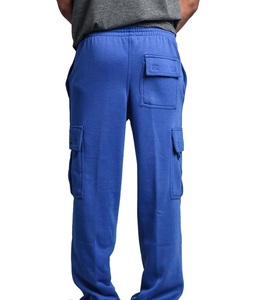Pantalones Cargo Tácticos de Trabajo de Pesca en Color Azul Liso con 4 Bolsillos, Pierna Ancha, Estilo Vintage, Acampanados y Holgados - Product Image 5