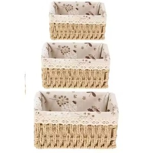 Cesta de Almacenamiento de Ratán con Marco de Madera Oscura, Organizador Elegante y Funcional, Ideal para la Sala de Estar, el Dormitorio y la Cuarto de Almacenamiento - Product Image 2