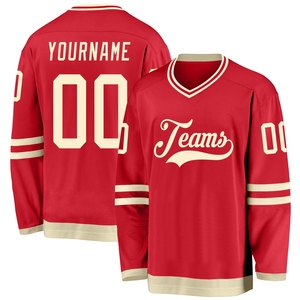 Wholesale Direct Manufacturing Industry Custom <b>Red</b> Hockey Jersey - Product Image 1