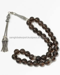 Chapelet de luxe 2025 en corne de buffle d'eau noire et blanche au toucher réel, fait à la main, 33 perles cylindriques, Misbaha Mala, bijoux, artisanat naturel - Product Image 4