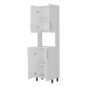 FM FURNITURE Armadio Doppio Bianco per Cucina e Dispensa con Vano Aperto - Product Image 6
