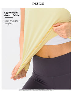 Women Sleeveless Knitted Short Solid Color Yoga Fitness Sports Workout Tank <b>Top</b> Breathable Loose Button Tassel <b>Sequined</b> - Product Image 5