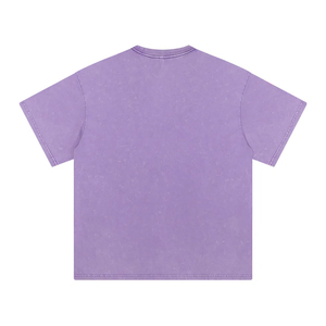 Hot Selling Men's Custom <b>Acid</b> Washed V-Neck T-Shirts Casual Regular Sleeve Breathable Unisex <b>Drop</b> Shoulder Design 100% Cotton - Product Image 6