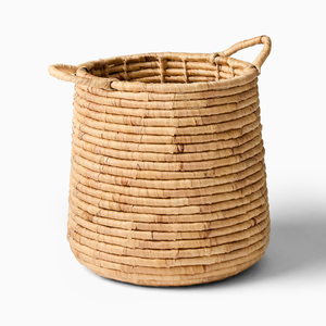 Panier de rangement en jonc de mer très vendu pour salle de bain, panier en osier naturel avec poignée, forme ronde, design moderne - Product Image 3