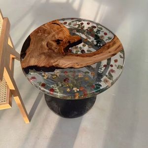 Resin side <b>table</b>, <b>Epoxy</b> <b>coffee</b> <b>table</b>, Floral furniture, Botanical home decor, Live edge resin <b>table</b>. - Product Image 1