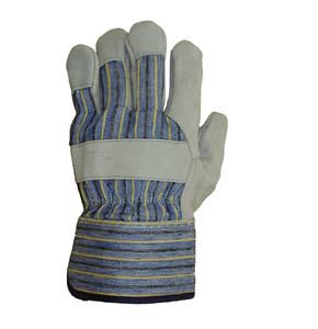 Guantes de soldadura de construcción industrial de alta resistencia Guantes DE SEGURIDAD reforzados de cuero dividido de doble palma Goma antideslizante anticorte - Product Image 1