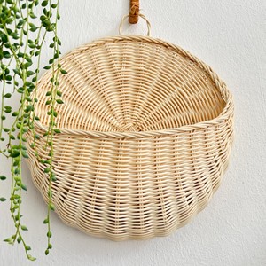 Cesta colgante de ratán de gran calidad, contenedor de almacenamiento tejido a mano, cestas colgantes de pared. - Product Image 6