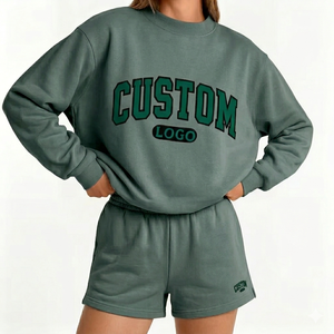Women Casual <b>Mock</b> <b>Neck</b> <b>Top</b> And Shorts Set Soft Touch Relaxed Fit Easy Wear Daily Outfit Modern Clothing - Product Image 1