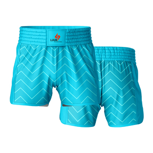 Shorts de kickboxing sublimés en gros pour les clubs d'entraînement et les équipes de combat, avec tissu léger et designs personnalisés - Product Image 3