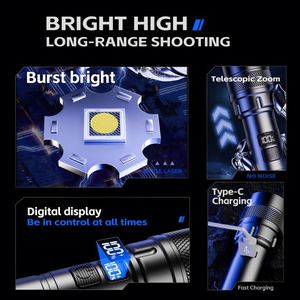 CITICITY <b>LED</b> Flashlight, Ultra <b>Light</b> Waterproof Aircraft-Grade Aluminum EDC Torch <b>Light</b> Waterproof Zoom for Outdoors Emergency - Product Image 3