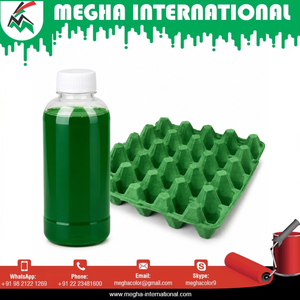 Colorant liquide vert en bouteille avec emballage en carton d'œufs pour applications de coloration industrielle - Product Image 2