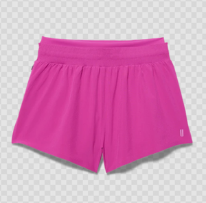 Shorts de course sportifs pour femmes, taille mi-haute, couleur unie, séchage rapide, respirants, avec doublure en mesh et poches latérales - Product Image 1