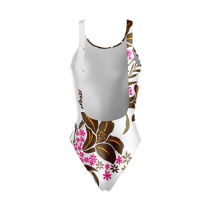 Maillot de bain une pièce pour femme, col rond, grande taille, imprimé sur mesure, OEM/ODM, écologique, respirant, antibactérien, coupe-vent, séchage rapide - Product Image 6