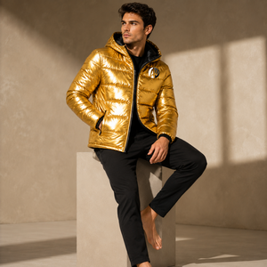 Veste matelassée à capuche pour homme, isolation légère offrant une chaleur fiable, confort élégant, protection moderne contre le froid - Product Image 6