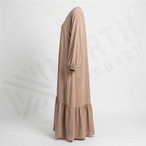 ชุดอาบายะห์ทรงตรงไซส์ใหญ่ ผ้าสีพื้น ขายส่ง ชุดมุสลิมสุภาพสตรี รับตัดตามไซส์ สั่งซื้อจำนวนมาก รับผลิตแบบ OEM เสื้อผ้าแฟชั่นสวยหรู - Product Image 3