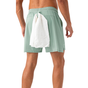 High Quality Men's Casual Fashion <b>Shorts</b> Quick-Dry Yarn Dyed Comfortable Fit Embroidered <b>Technics</b> Worsted Fabric Knee-Length - Product Image 3